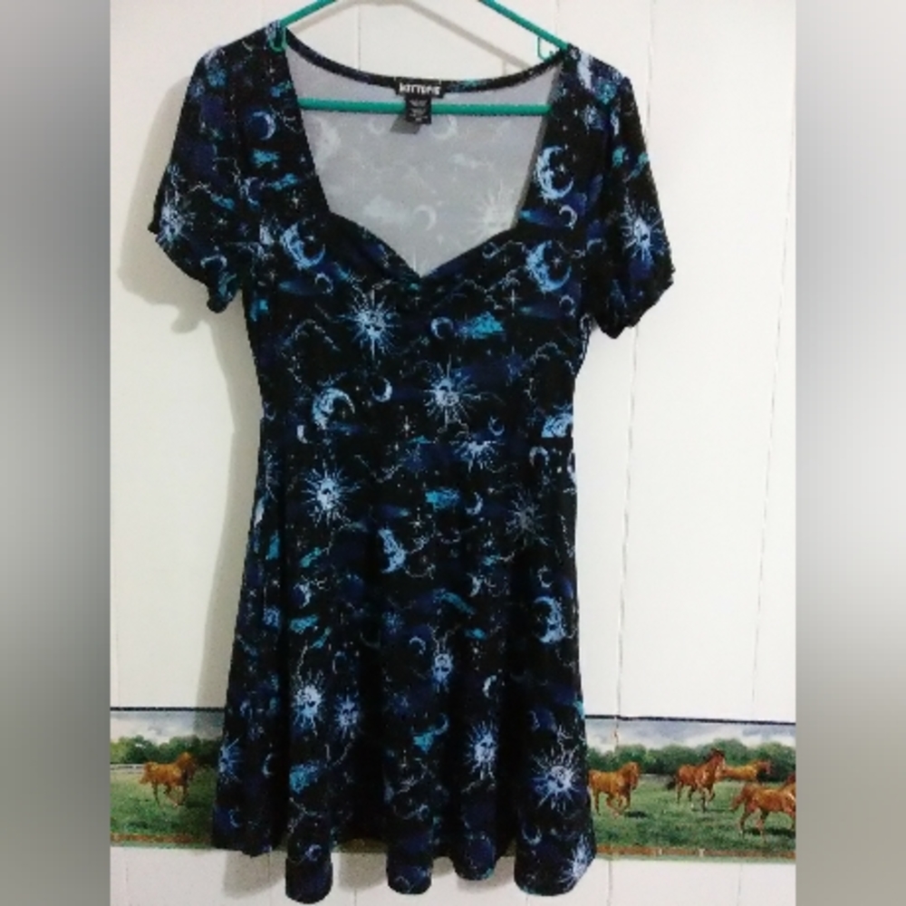 Hot Topic Blue Mystical Sweetheart Dress!